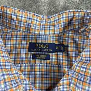 Polo Ralph Lauren Plaid Button Down 100% Cotton Stretch Preppy Work Classic 3XLT